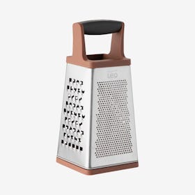 Leo 4-Side Box Grater - Pink / Grey