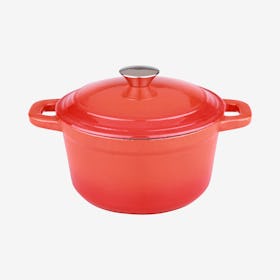 Neo Covered Round Dutch Oven - Orange - Cast Iron