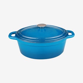 Neo Covered Oval Dutch Oven - Blue - Cast Iron