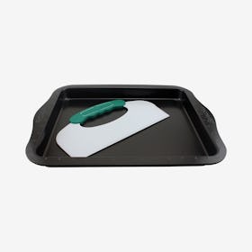 Perfect Slice Cookie Sheet with Cutting Tool - Set of 2