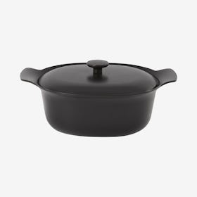 Ron Covered Dutch Oven - Black - Cast Iron