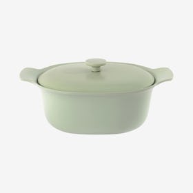 Ron Covered Dutch Oven - Green - Cast Iron