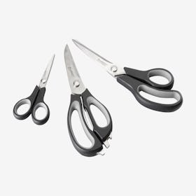 CooknCo Scissors Set - Black / Grey - Set of 3