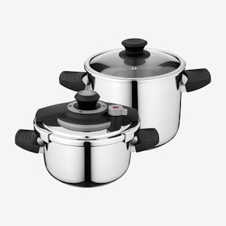 Essentials Vita Pressure Cooker Set - Stainless Steel - Set of 4