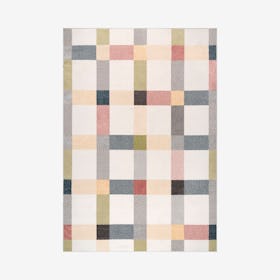 Marisa Vintage Plaid Area Rug - Beige