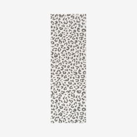 Leopard Print Runner Rug - Grey