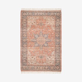 Flatweave Luster Tassel Area Rug - Multicoloured