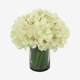 Accents Floral Arrangement in Vase - White / Pink