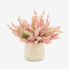 Heather Floral Arrangement in Pot - Pink