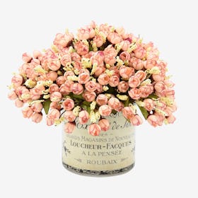 Petite Rose Bouquet Floral Arrangement in Label Pot - Pink