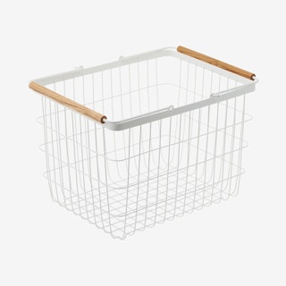 Tosca Wire Laundry Basket - White