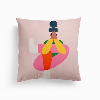 Colourful Yogi Canvas Cushion