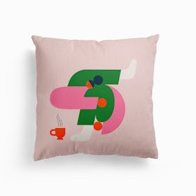 Yoga And Tea Canvas Cushion