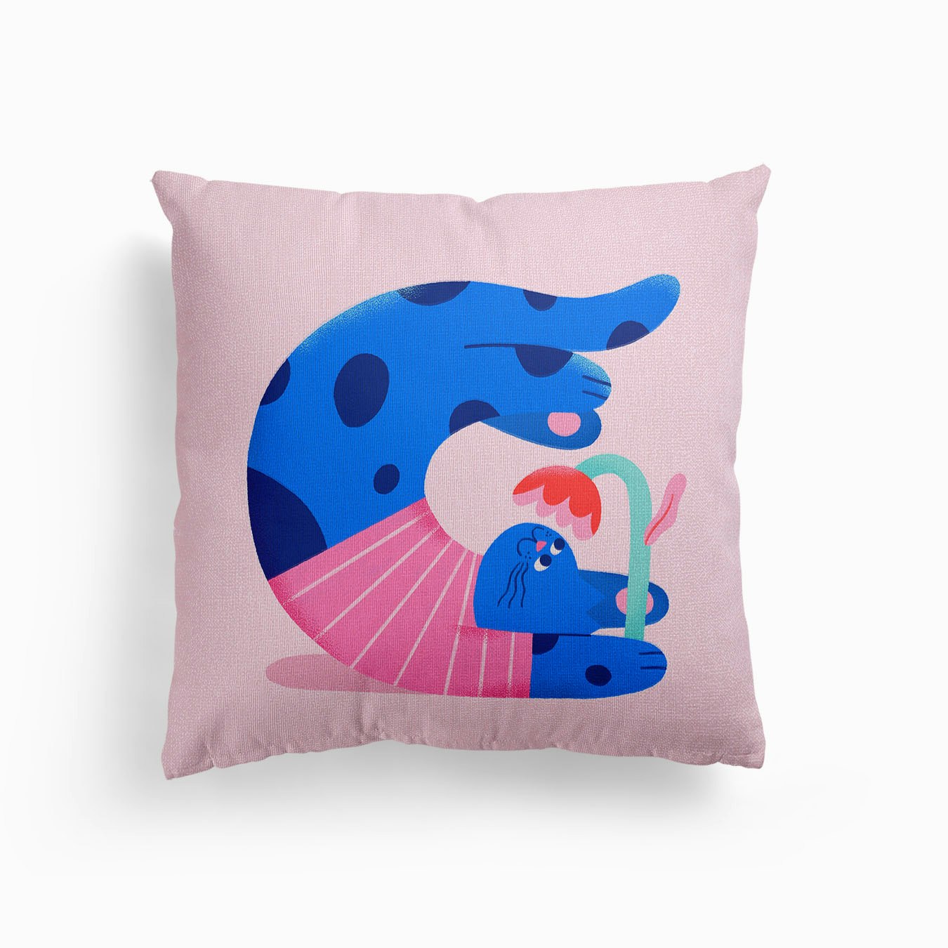 C Is For Cat Canvas Cuscino
