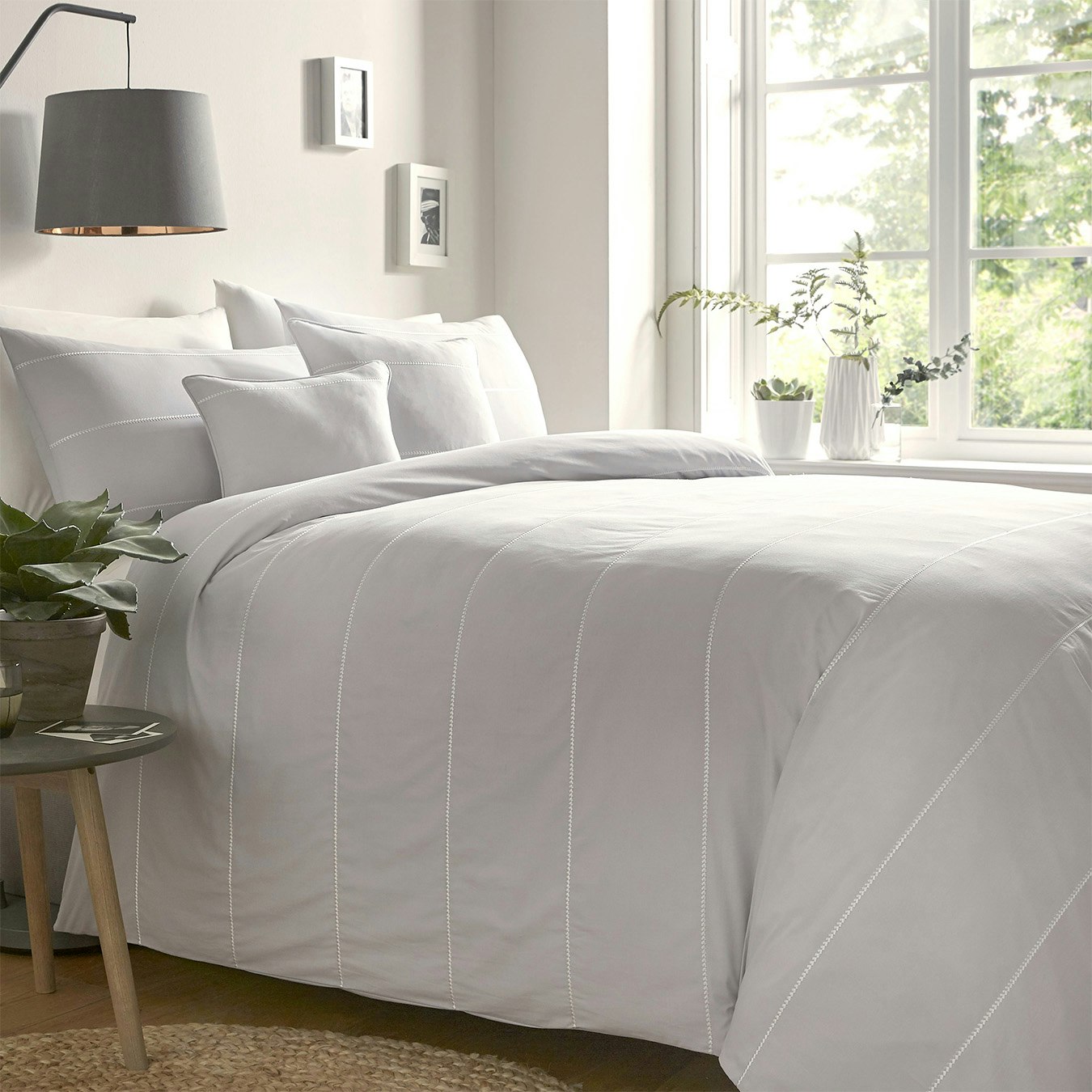 Salcombe Duvet Cover Set - Silver by Appletree Boutique