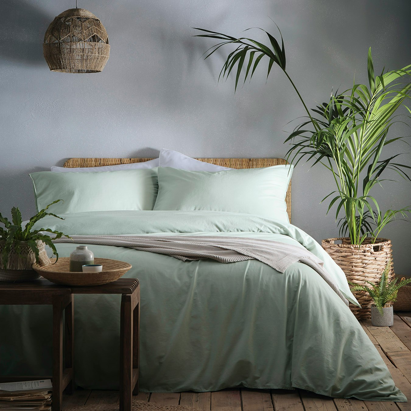 Cassia Duvet Cover Set - Green by Appletree Loft