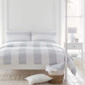 Upton Eco-Friendly Duvet Cover Set - Silver