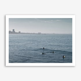 Early Morning Surfers Bliss Art Print