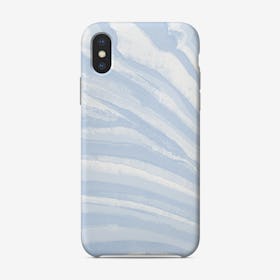 Baby Blue Marble Stripes Phone Case