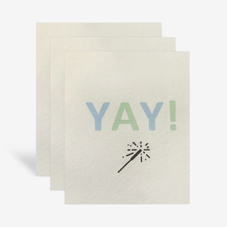 Plantable 'Yay!' Greeting Cards - Biodegradable Seed Paper - Set of 3