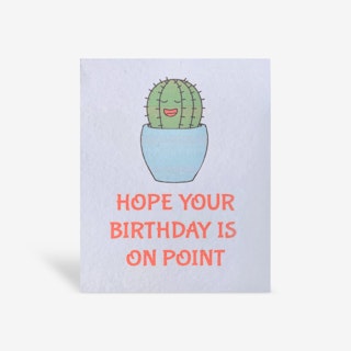 Plantable 'Hope Your Birthday is on Point' Greeting Card - Biodegradable Seed Paper