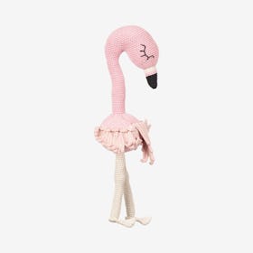 Fifi the Filamingo Stuffed Animal - Pink - Organic Cotton Yarn - Hand-Knitted
