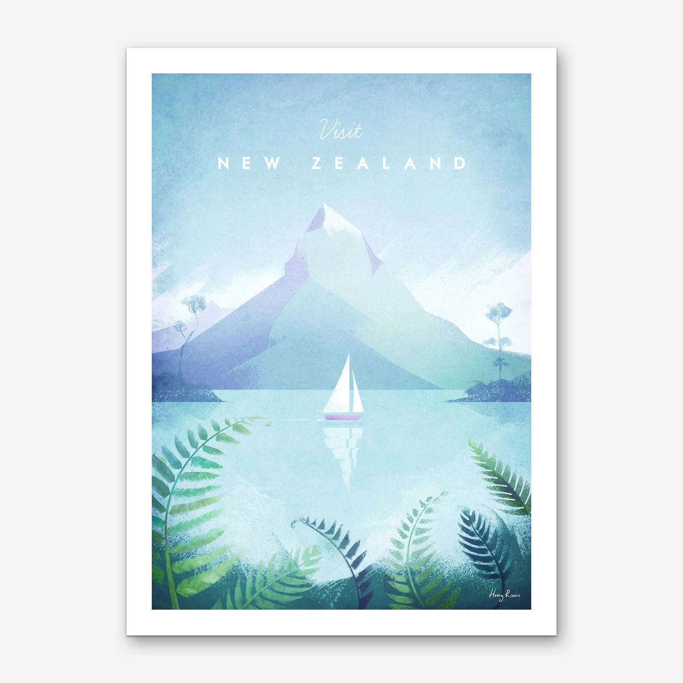 Layouten tråd Tegnsætning Visit New Zealand Art Print | Fast shipping | Fy