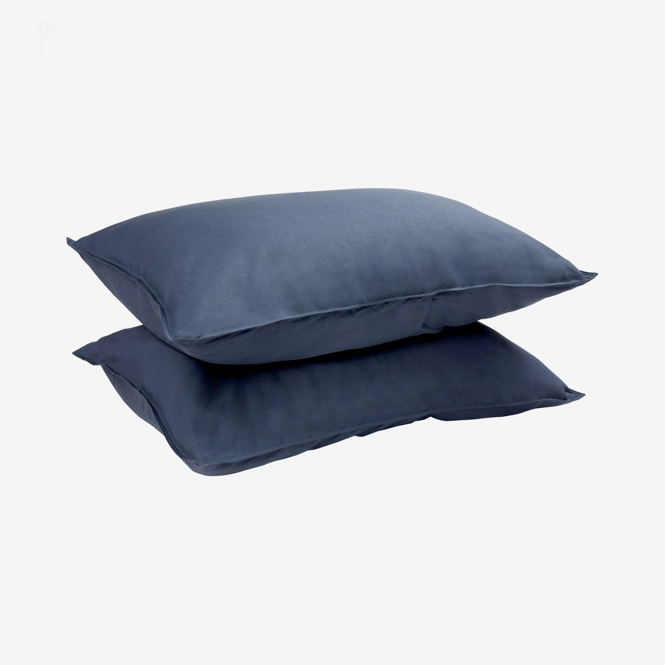 Pillowcases - Midnight Navy - Bamboo / Linen - Set of 2 by Panda London
