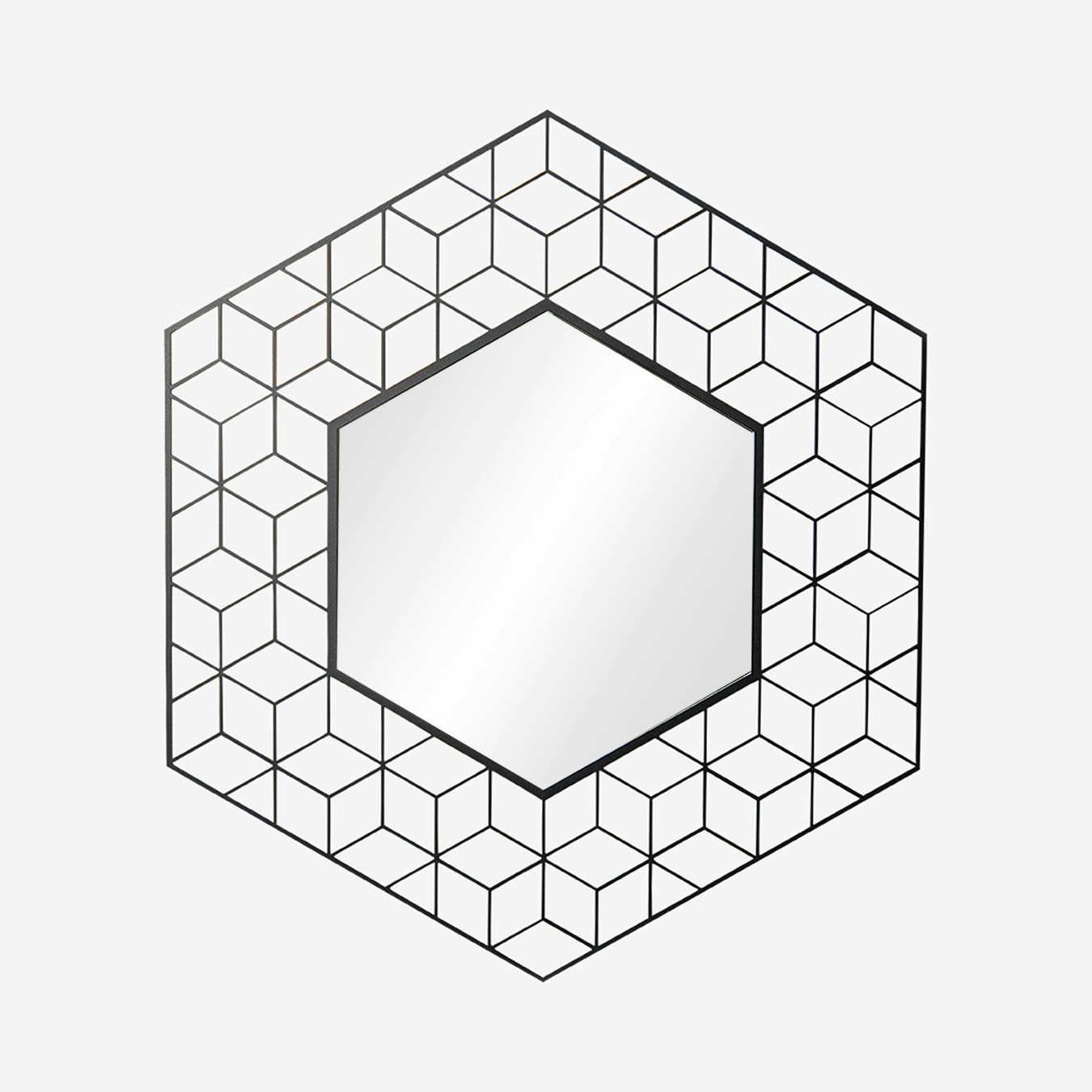 Stiga Ground Edge Mirror - Black by Polyhedra