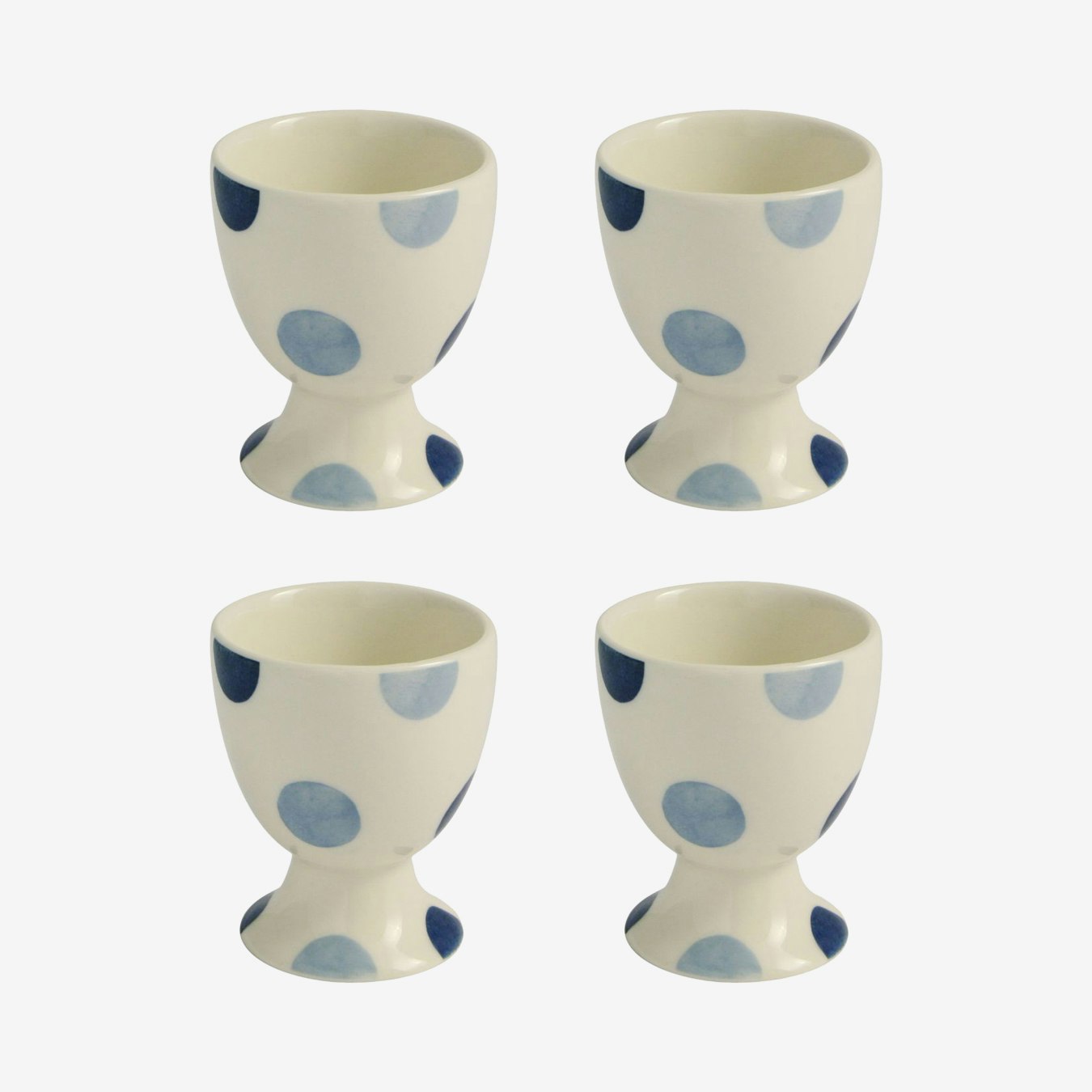 Spot Egg Cups - Blue - Set Of 4 by Fairmont & Main