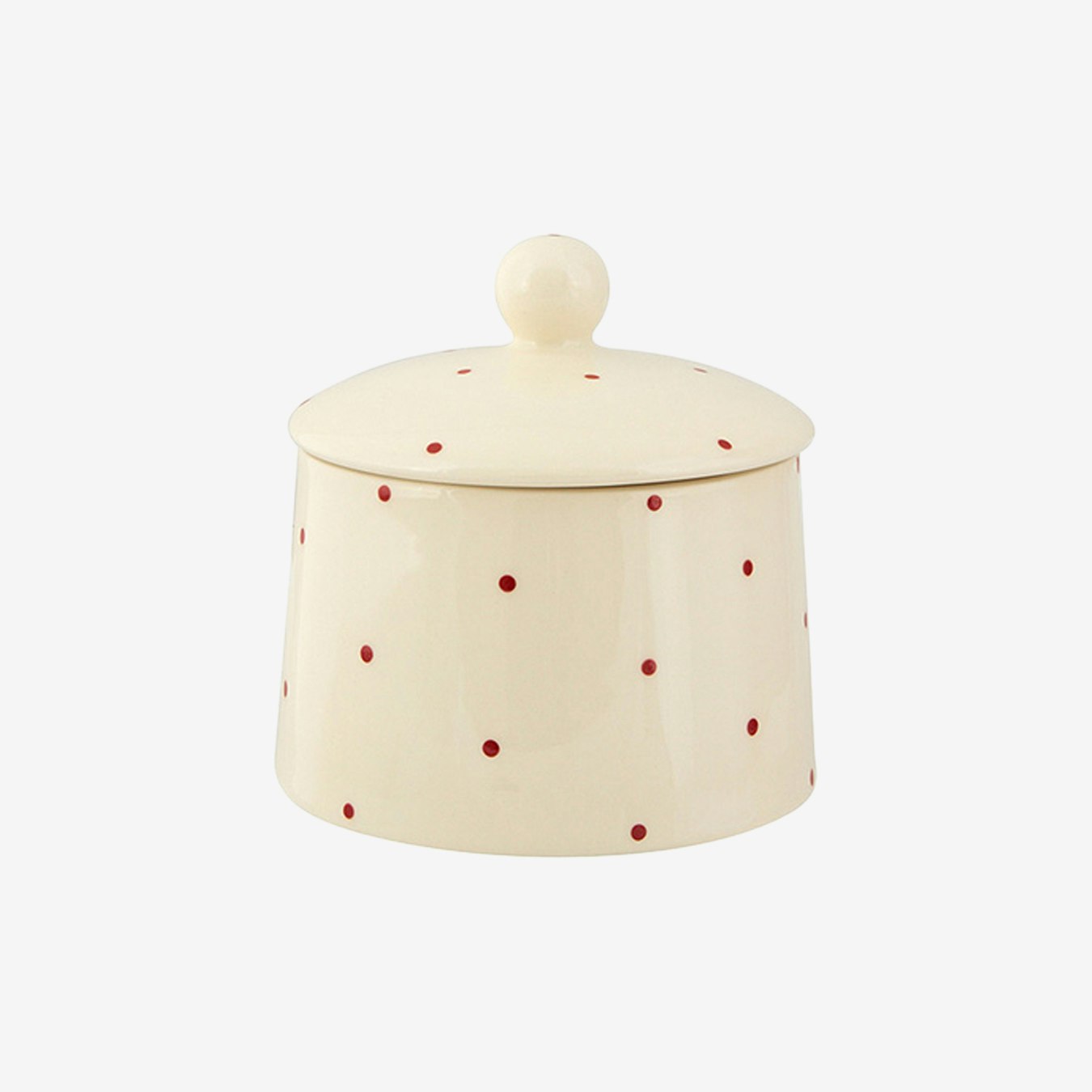 Dot Covered Sugar Pot - Red by Fairmont & Main