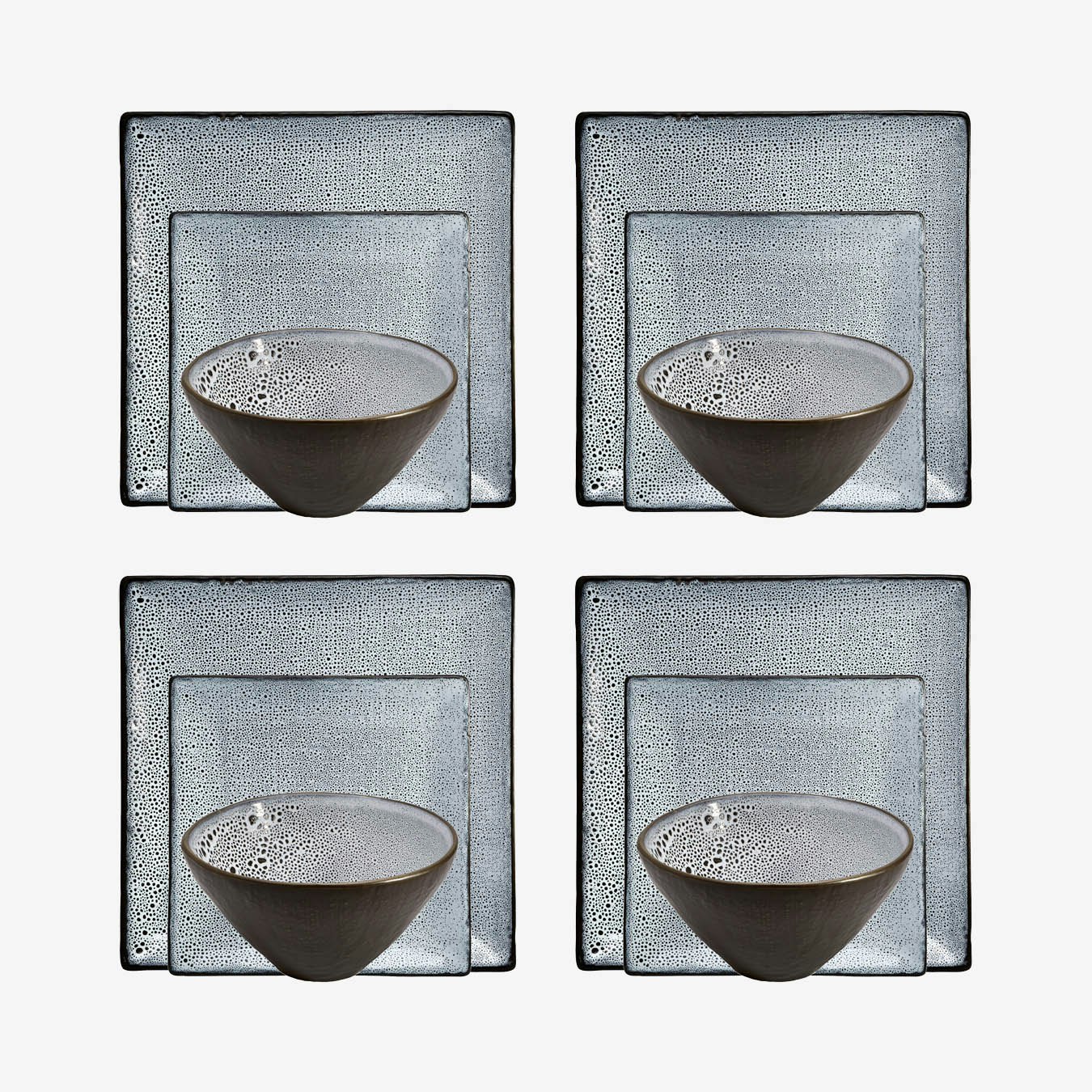 Lava Square Dinner Set - Set of 12 by Fairmont & Main