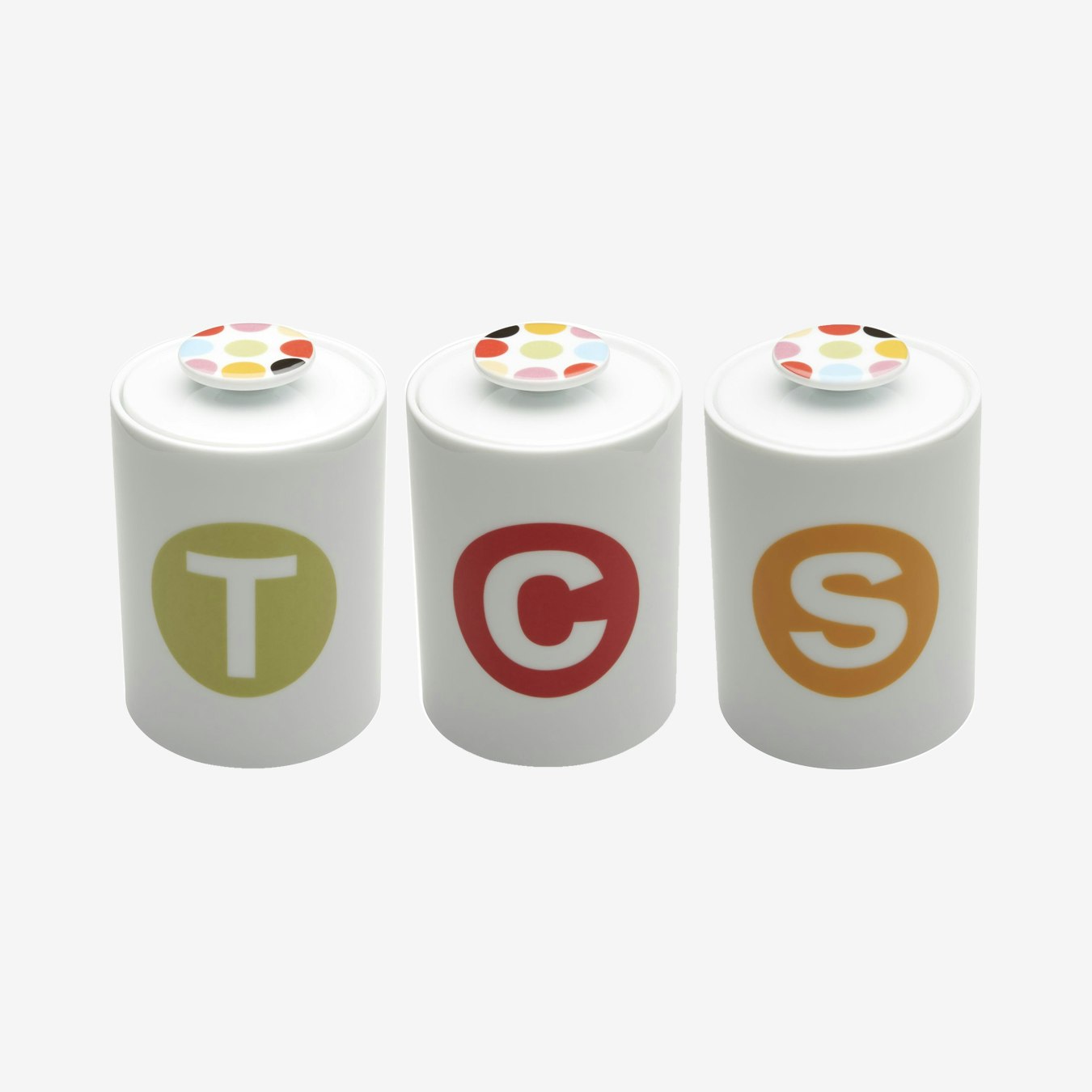 Spot On Store Jars - Set of 3 - Tea / Coffee / Sugar by Fairmont & Main