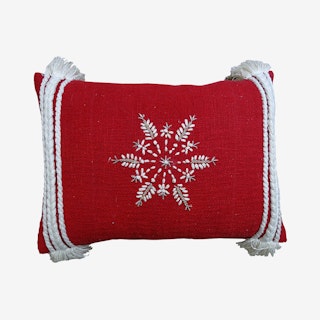Christmas Throw Pillow - Red / White