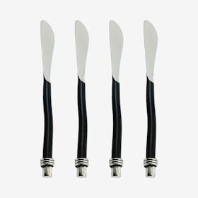 Pate Knives - Black - Set of 4