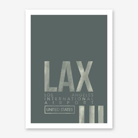 LAX Airport Code Art Print