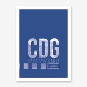 CDG Airport Code Art Print