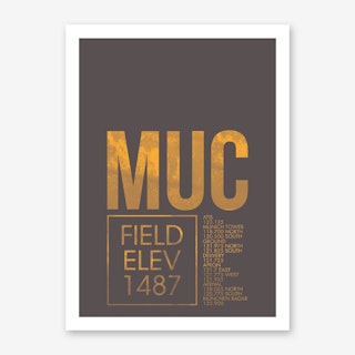 MUC Airport Code Art Print