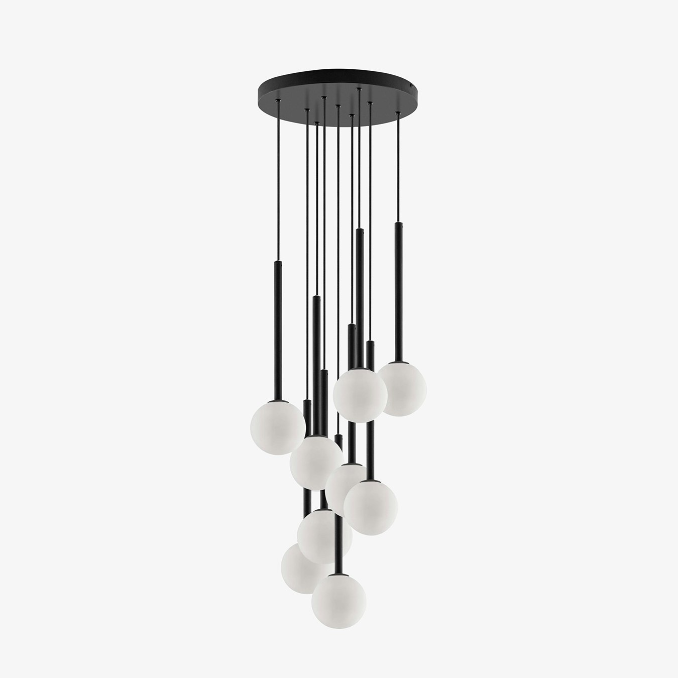 Opal Ball Cluster Chandelier Ceiling Light - Charcoal by Houseof