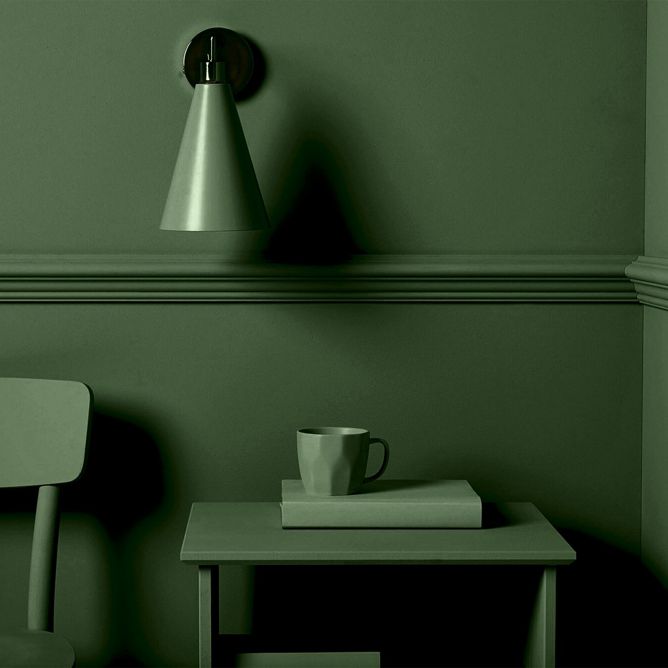 Cone Shade Wall Lamp - Olive by Houseof