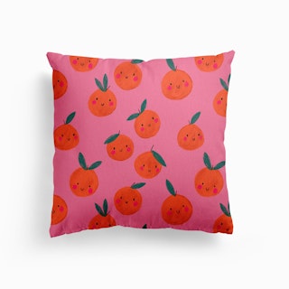 Happy Fruit Joyful Oranges Canvas Cushion