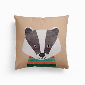 Badger Brown Canvas Cushion