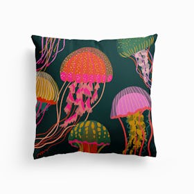 Jellyfish Canvas Cushion