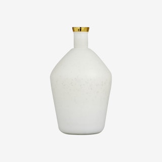Glam Vase - White / Gold - Glass