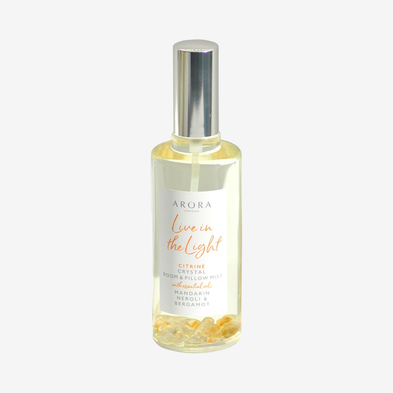 Live In The Light Citrine Crystal Room Spray by Arora London