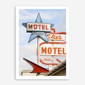 Motel In Art Print