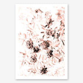 Florals Afterdark Bleached Art Print