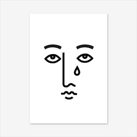 Sad Face Art Print