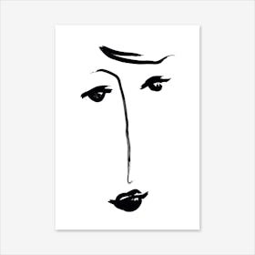 Why The Long Face Line Art Print