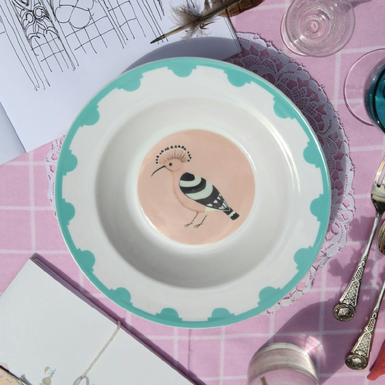 Hooray for the Hoopoe Bowl by Dog & Dome